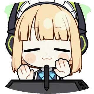 โ๏ธ anime, cute, girl, drawing, kawaii, cartoon, illustration telegram sticker