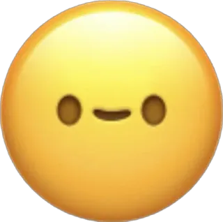 😦 emoji, smiley face, yellow, face, simple telegram sticker