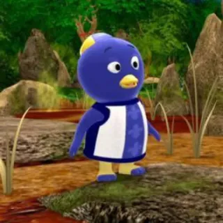 🤔 Pablo The Backyardigans Pablo, Backyardigans, pingüino, dibujos animados, personaje, programa infantil telegram sticker