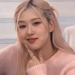 🍐 Rose Rosa, Mujer, Cantante, Kpop, Persona, Celebridad, Rubia, Rosa telegram sticker