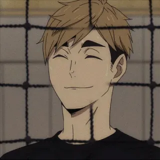 🍯 Miya Atsumu Haikyuu!! Anime, Haikyuu, Miya Atsumu, Siatkówka, Sport, Uśmiech telegram sticker