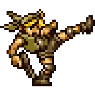 💃 retro, pixel art, soldato, combattimento, gioco telegram sticker
