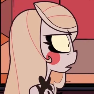 🟡 Charlie Morningstar Hazbin Hotel мультфильм, анимированный, демон, Чарли, Hazbin Hotel telegram sticker