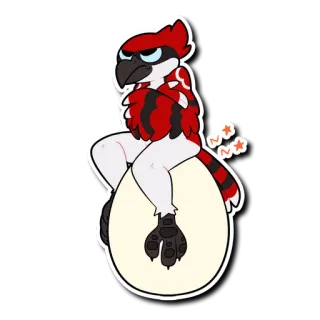 🐣 Uccello cartoon, Uccello rosso, Adesivo animale, Personaggio cartoon, Illustrazione, Arte uccelli telegram sticker