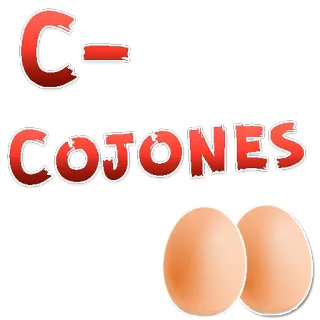 👌 C--
COJONES Slang spagnolo, Uova, Offensivo whatsapp sticker