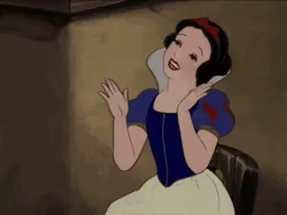 👏 Snow White Snow White and the Seven Dwarfs disney, prinzessin, fröhlich, cartoon, klassisch telegram sticker