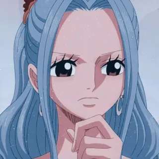 💙 Nefertari Vivi One Piece anime, one piece, nefertari vivi, vivi, charakter, prinzessin, blaue haare telegram sticker