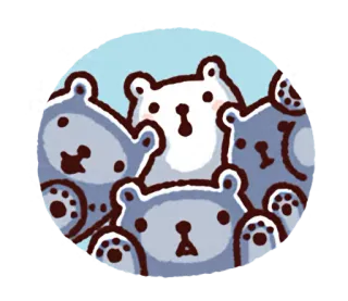 🐻 bears, cute, animals, cartoon, sticker, illustration whatsapp sticker