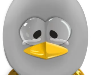😭 sad, crying, penguin, cute, cartoon telegram sticker
