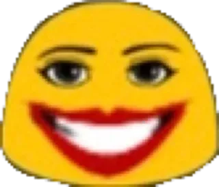 😁 emoji, jaune, visage, sourire, dessin animé telegram sticker