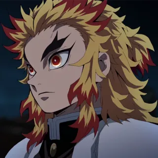 🔥 Rengoku Kyoujurou Demon Slayer anime, demon slayer, rengoku, kyojuro, pilier de la flamme, personnage telegram sticker