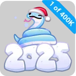 🎁 2023 ปีใหม่, งู, การ์ตูน, ฤดูหนาว, งานเฉลิมฉลอง telegram sticker