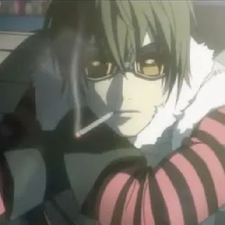 📓 Mello Death Note Аниме, Манга, Сигарета, Курение, Тетрадь смерти, Персонаж telegram sticker