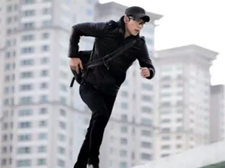 🏃 course, personne, ville, bâtiment, homme telegram sticker
