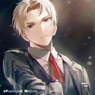🧰 @Fushiguro_Megumi Аниме, Манга, Персонаж, Фанарт, Костюм, Галстук, Мужской whatsapp sticker