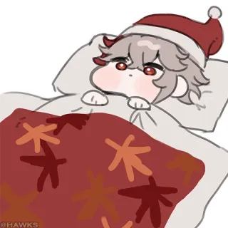 💠 Kazuha Genshin Impact anime, christmas, kazuha, genshin impact, character, holiday, cute telegram sticker