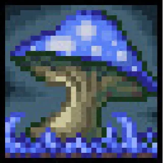 🍄 seta, azul, planta, hongo, naturaleza telegram sticker