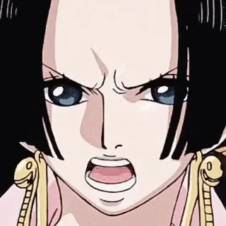 🖤 Boa Hancock One Piece anime, Boa Hancock, One Piece, tức giận, hoạt hình telegram sticker