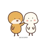 🙂 lindo, dibujos animados, amistad, ilustración, personaje, kawaii telegram sticker
