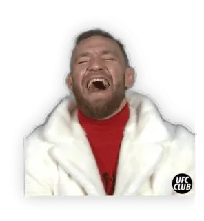 😂 Conor McGregor UFC, นักสู้, หัวเราะ, นักกีฬา, กีฬา telegram sticker