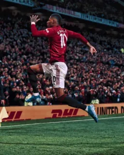 🦹‍♂ Marcus Rashford calcio, soccer, atleta, manchester united, sport telegram sticker