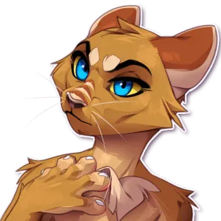 😑 gato, antropomórfico, furry, animal, retrato, ilustración telegram sticker