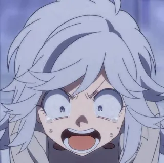 😭 Anime, weinen, emotional, weißes Haar, traurig whatsapp sticker