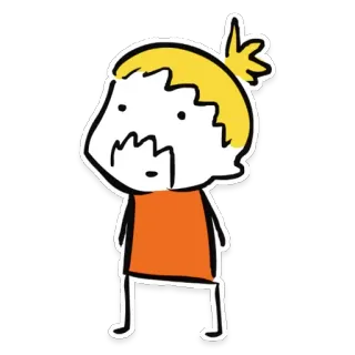 😶 Cartoon, Zeichnung, Skizze, Figur, Illustration whatsapp sticker