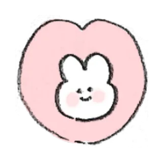 💐 うさぎ, バニー, かわいい, ピンク, ハート, ステッカー, カワイイ telegram sticker