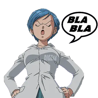 🗣 BLA BLA Dessin animé, Femme, Parler, Scientifique, Anime whatsapp sticker