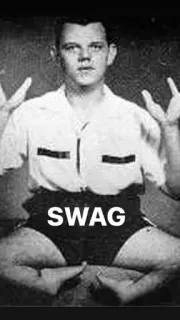 🔪 SWAG Swag, Pose, Blanco y negro, Yoga telegram sticker