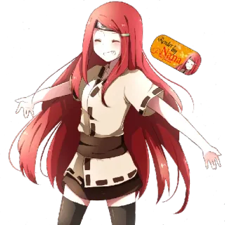 😁 Kushina Uzumaki Naruto Anime, Desenho animado, Personagem, Mulher, Kushina Uzumaki, Naruto whatsapp sticker
