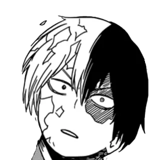 😮 Todoroki Shoto My Hero Academia todoroki, my hero academia, anime, manga, karakter, shonen whatsapp sticker