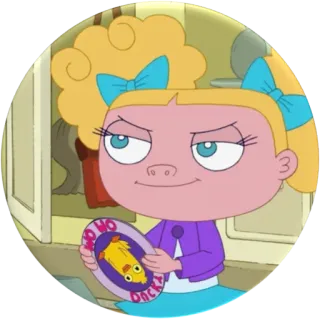 😏 Suzy Johnson Phineas and Ferb Yo Yo Duck! cartone animato, bambino, ragazza, bionda, programma tv whatsapp sticker