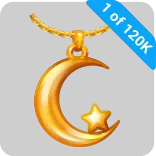🎁 พระจันทร์, ดาว, ทอง, สร้อยคอ, เครื่องประดับ, พระจันทร์เสี้ยว telegram sticker