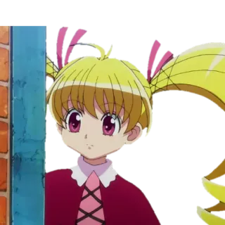 👀 anime, character, girl, blonde, pigtails, cartoon telegram sticker