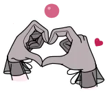❤️ сердце, любовь, руки, жест, нежность, день святого валентина whatsapp sticker