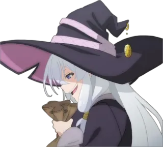 💰 Hexe, Anime, Magie, Fantasy, Weiblich, Hut telegram sticker