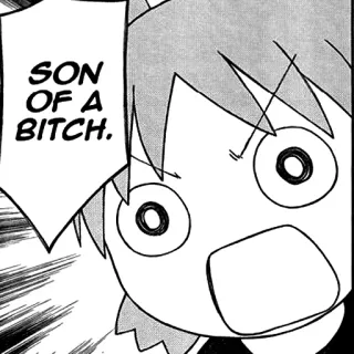 🍀 SON OF A BITCH. Anime, Mangá, Palavrão, Expressão, Desenho animado whatsapp sticker