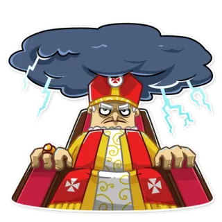 😡 pope, storm, anger, religion, catholic telegram sticker