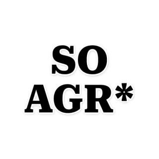 😪 SO AGR* offensive, text, censored, sticker telegram sticker