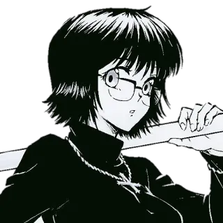 🥵 Shizuku Murasaki Hunter x Hunter 애니메이션, 시즈쿠 무라사키, 헌터x헌터, 캐릭터, 안경, 만화 telegram sticker