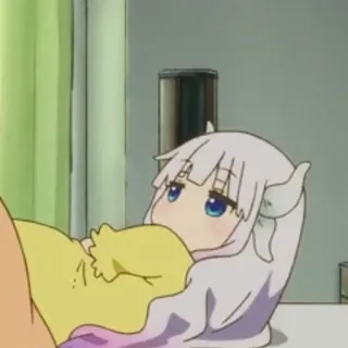 🦋 Kanna Kamui Miss Kobayashi's Dragon Maid Аниме, Канна Камуи, Дракон, милый telegram sticker