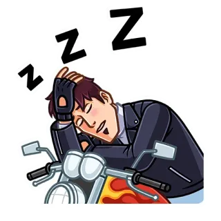 😴 ZZZZ sonno, moto, esausto, stanco, pisolino telegram sticker