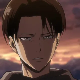 ☁️ Levi Ackerman Attack on Titan anime, character, levi, attack on titan, manga, cartoon telegram sticker