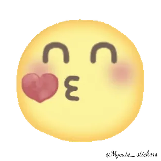 😘 emoji, beso, amor, corazón, cariño, lindo telegram sticker
