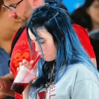 😐 Billie Eilish cantante, celebridad, Billie Eilish, música, estrella pop, músico telegram sticker