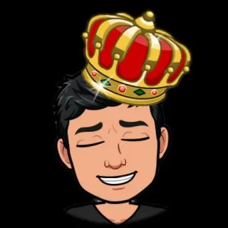 🤴 avatar, king, crown, cartoon, royalty, bitmoji telegram sticker
