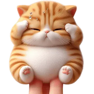 😪 kot, słodki, kociak, rudy pręgowany, uroczy, zwierzę, zwierzę domowe telegram sticker