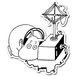 🔊 Moomin Moomin, Dibujos animados, Antena, Radio, Personaje telegram sticker